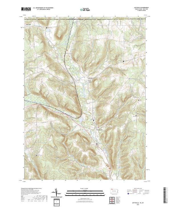 Lottsville topographic map thumbnail