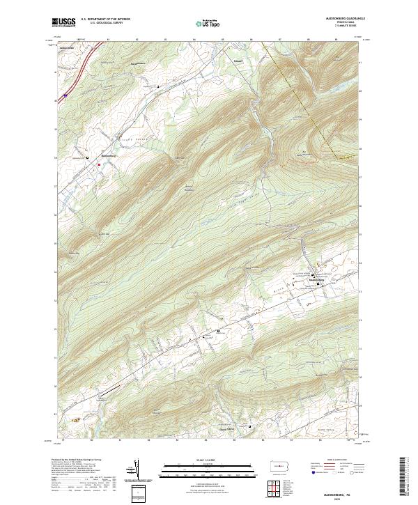 Madisonburg topographic map thumbnail