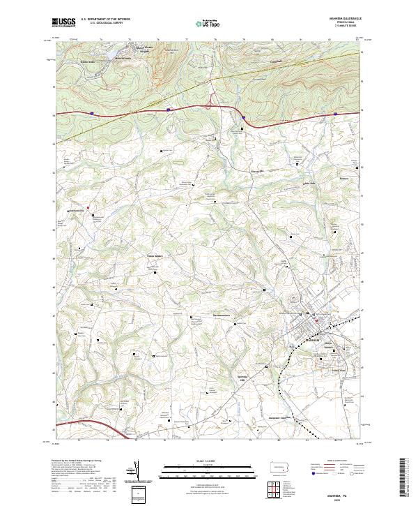 Manheim topographic map thumbnail
