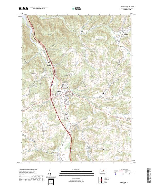 Mansfield topographic map thumbnail