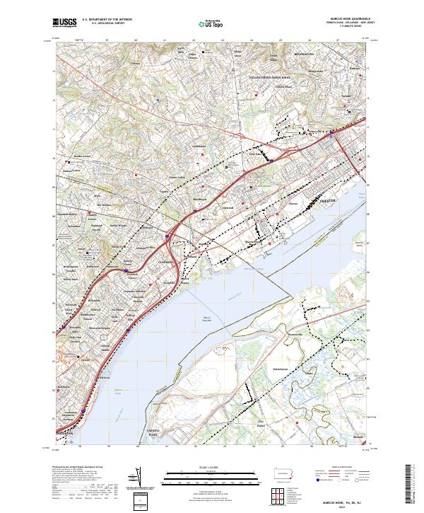 Marcus Hook topographic map thumbnail