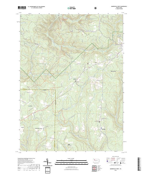 Marienville West topographic map thumbnail