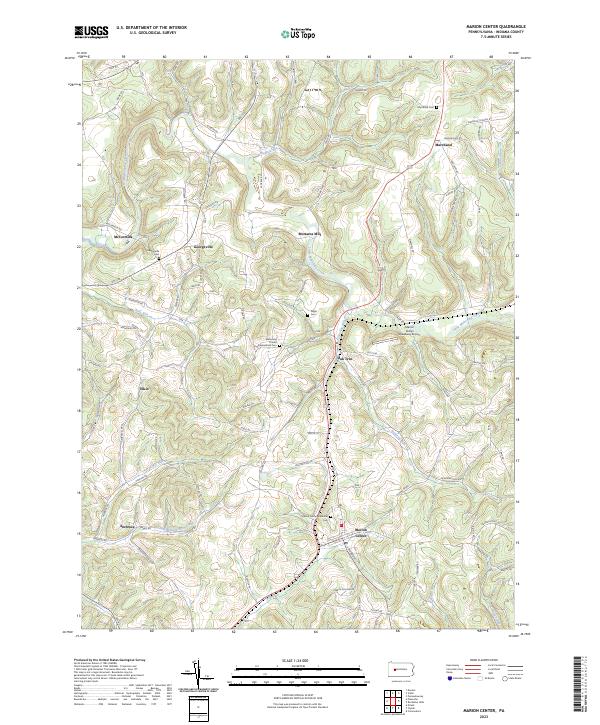 Marion Center topographic map thumbnail