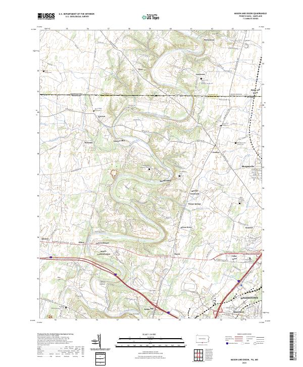 Mason and Dixon topographic map thumbnail