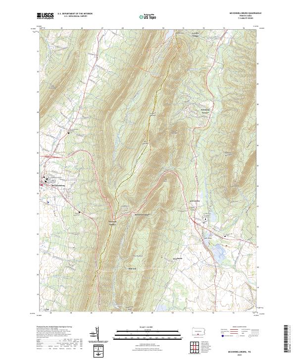 McConnellsburg topographic map thumbnail