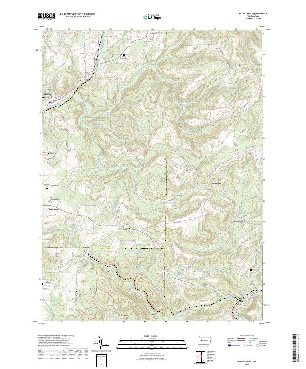 McGees Mills topographic map thumbnail