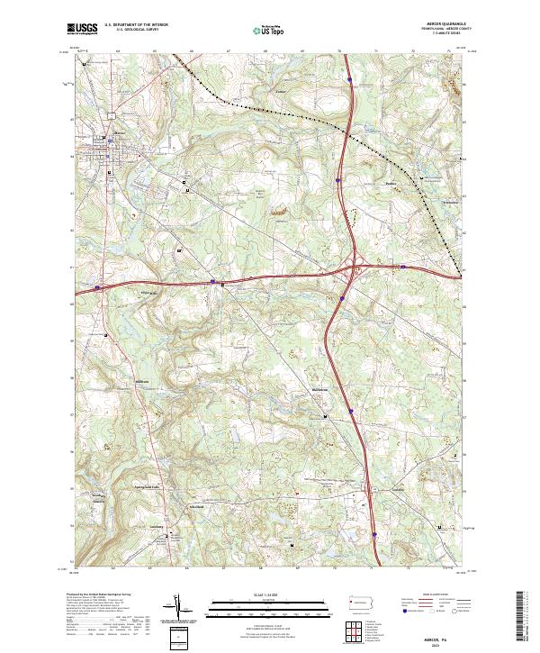 Mercer topographic map thumbnail