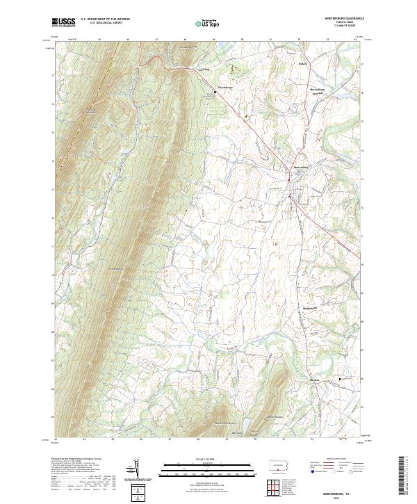 Mercersburg topographic map thumbnail