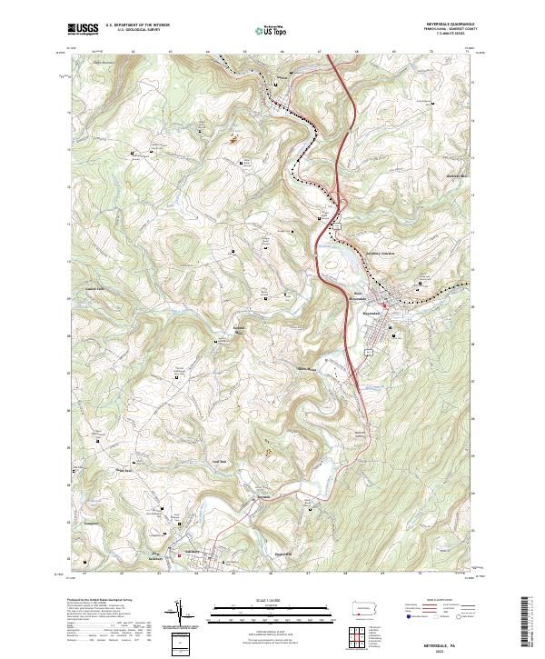 Meyersdale topographic map thumbnail