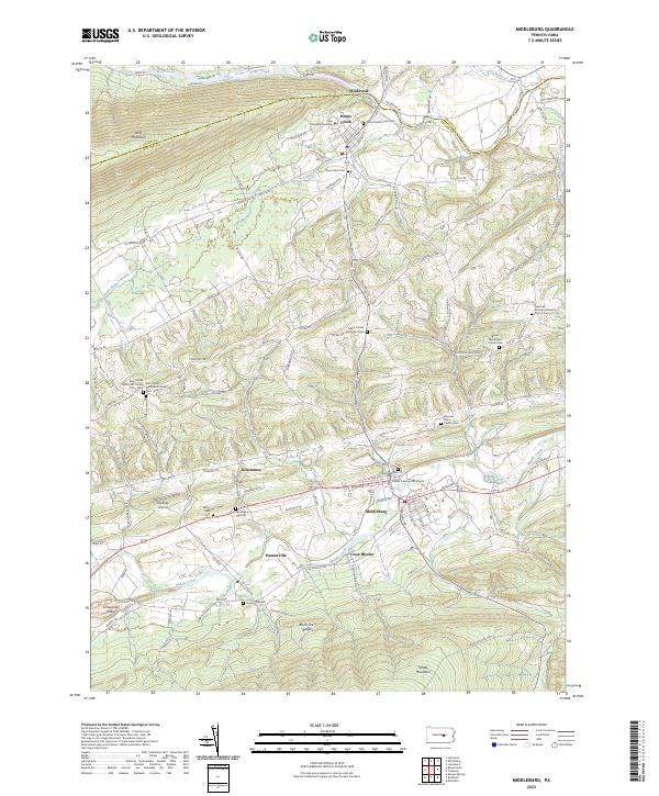 Middleburg topographic map thumbnail