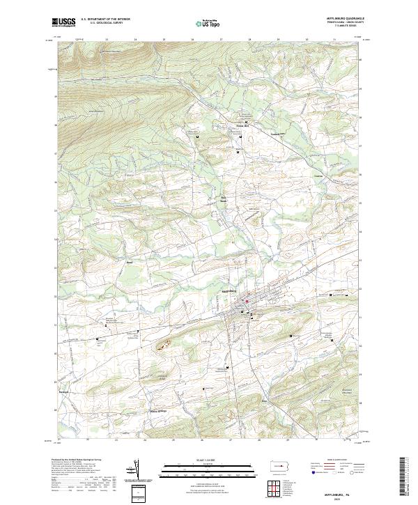 Mifflinburg topographic map thumbnail