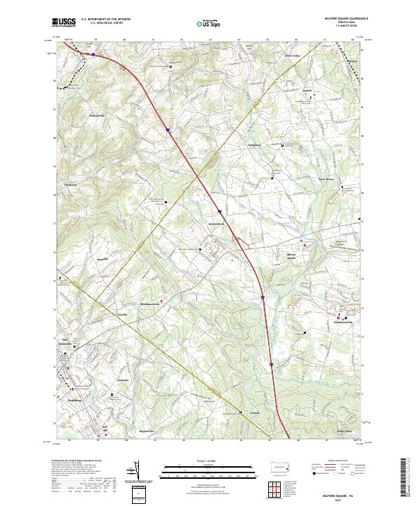Milford Square topographic map thumbnail