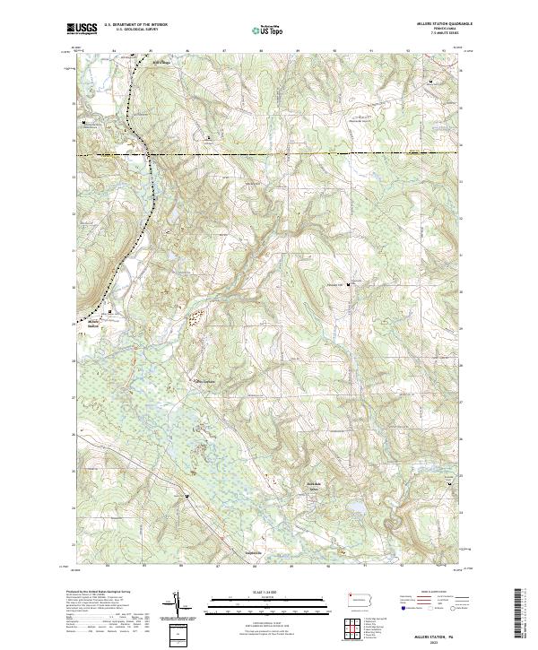 Millers Station topographic map thumbnail