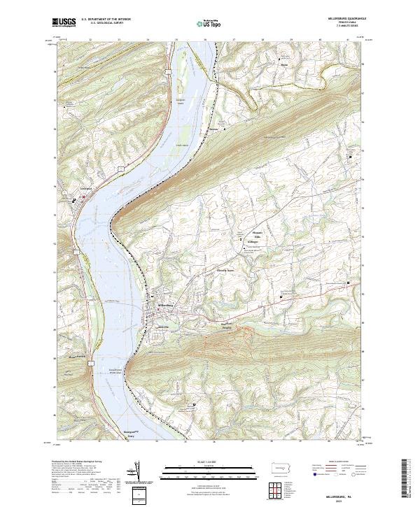 Millersburg topographic map thumbnail