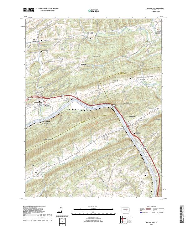 Millerstown topographic map thumbnail