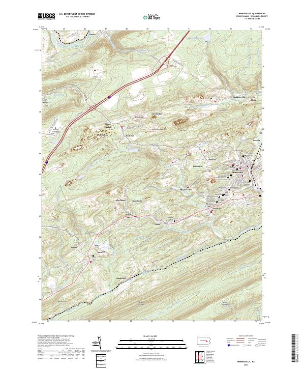 Minersville topographic map thumbnail