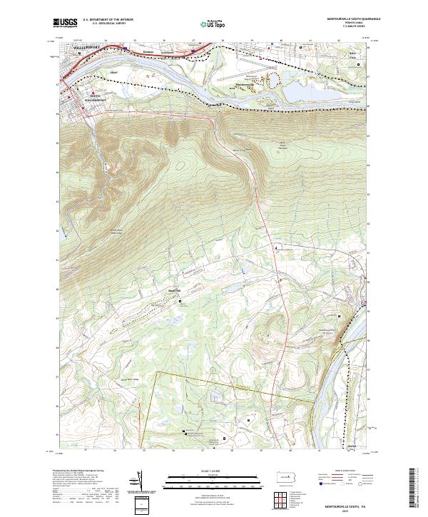 Montoursville South topographic map thumbnail