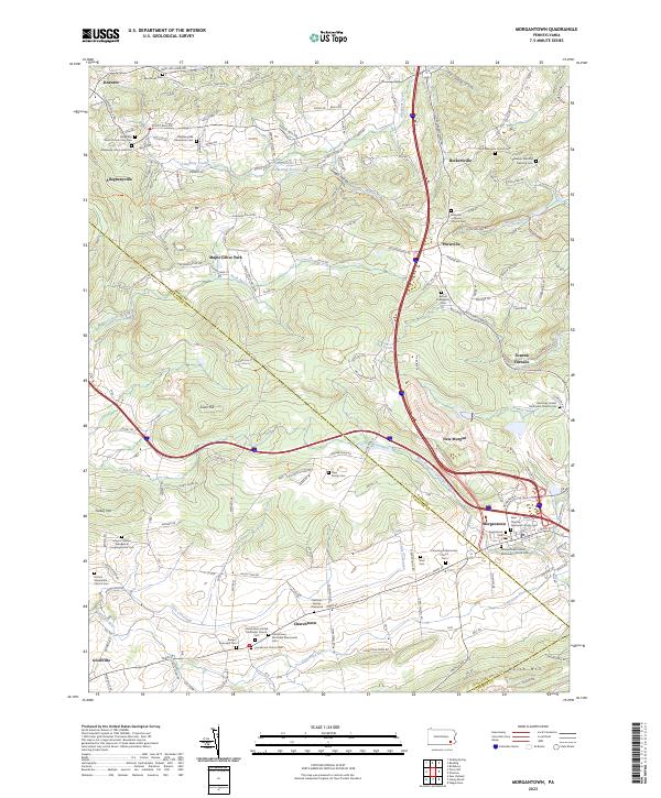 Morgantown topographic map thumbnail