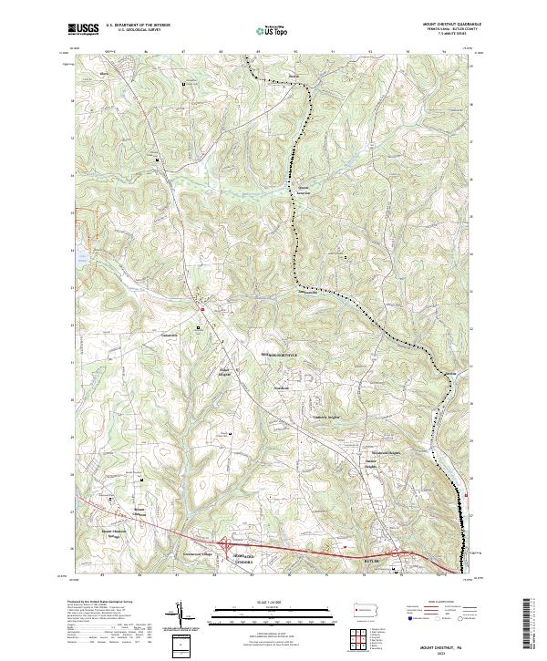 Mount Chestnut topographic map thumbnail