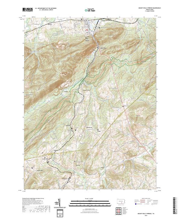 Mount Holly Springs topographic map thumbnail