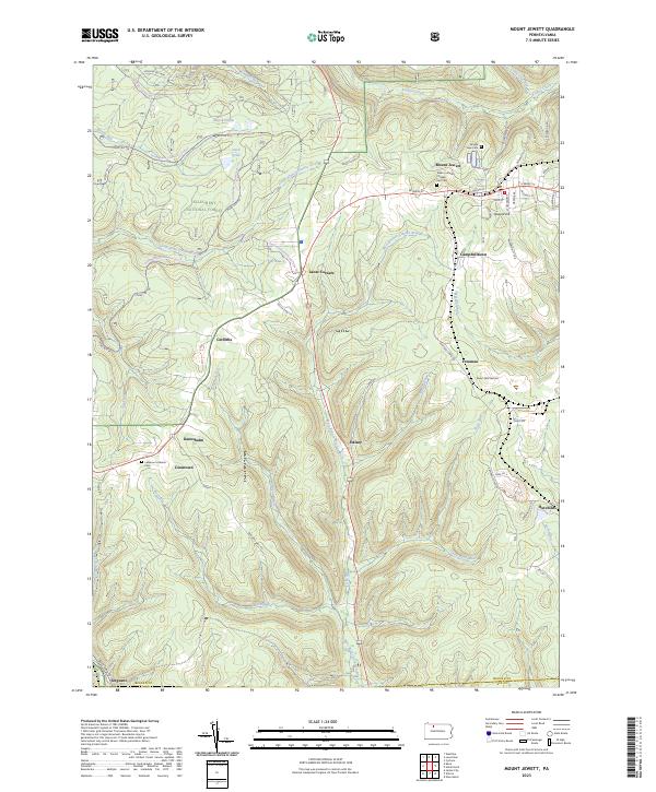 Mount Jewett topographic map thumbnail