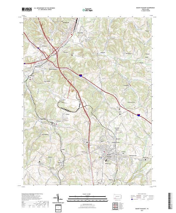Mount Pleasant topographic map thumbnail