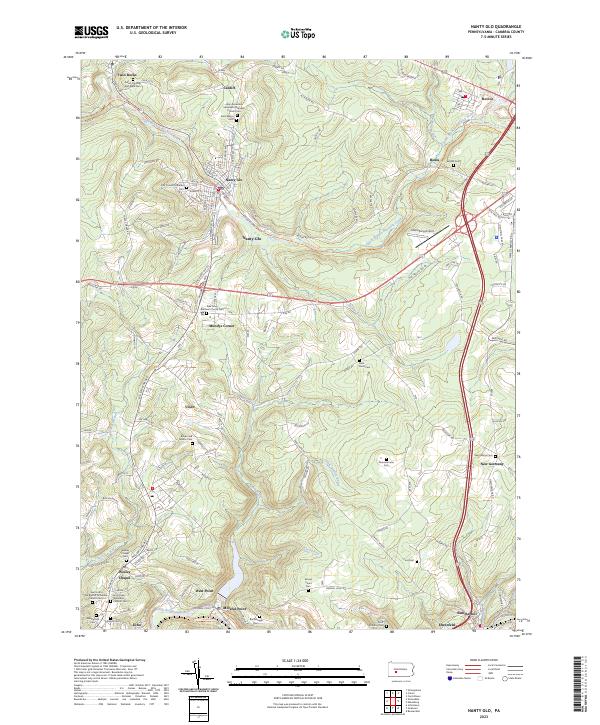 Nanty Glo topographic map thumbnail