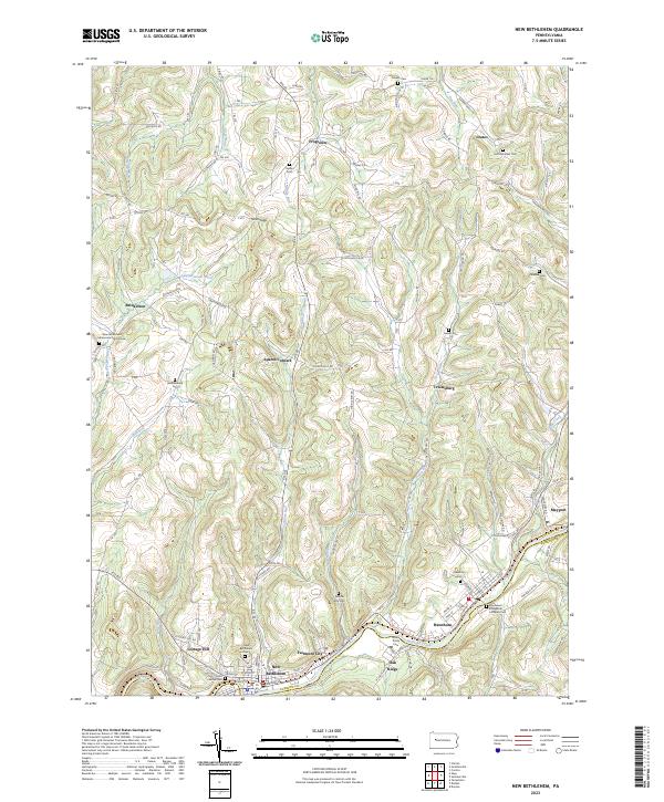 New Bethlehem topographic map thumbnail