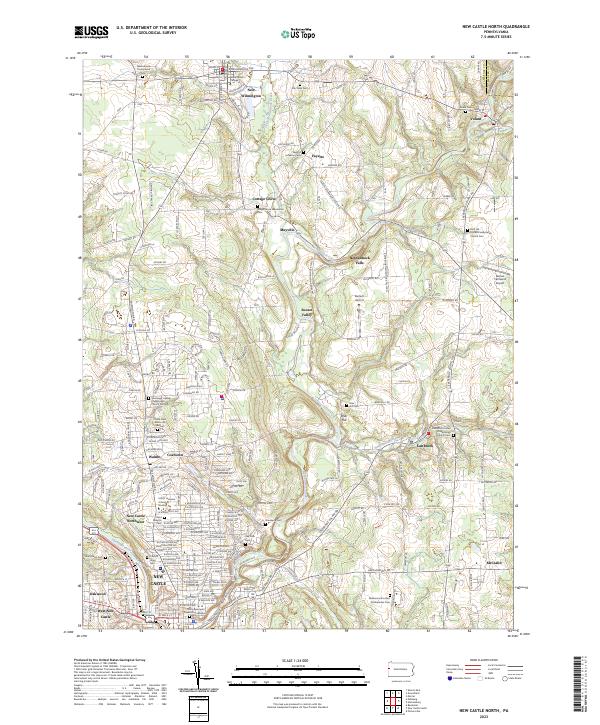 New Castle North topographic map thumbnail