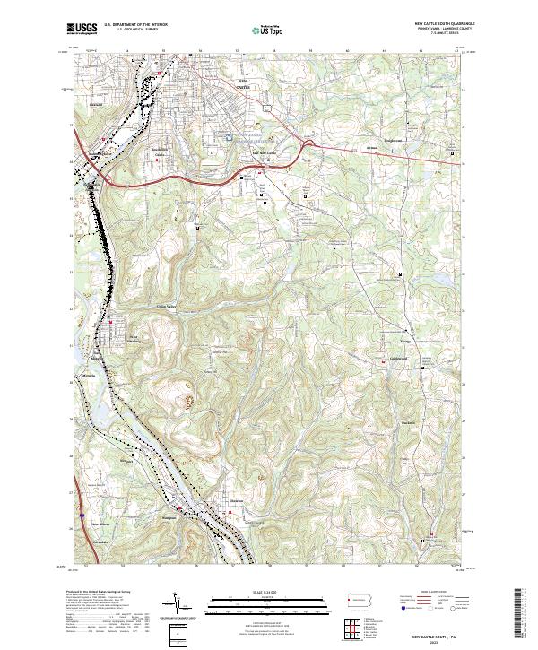 New Castle South topographic map thumbnail