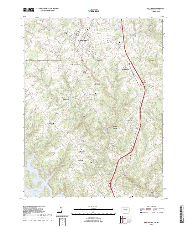 New Freedom topographic map thumbnail