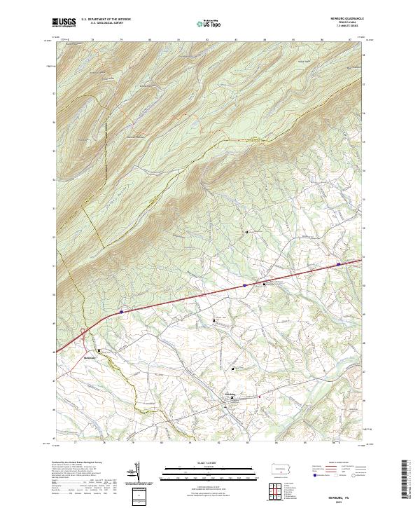 Newburg topographic map thumbnail