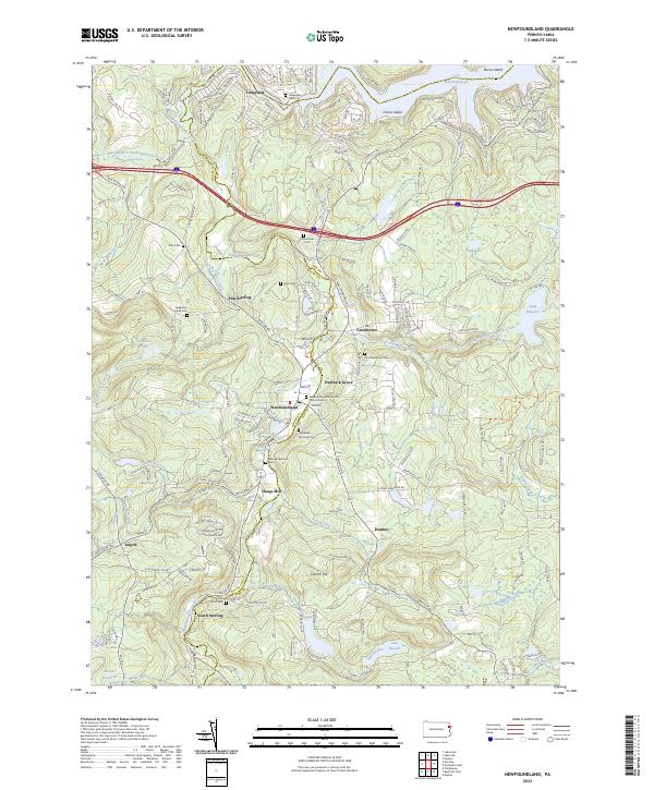 Newfoundland topographic map thumbnail