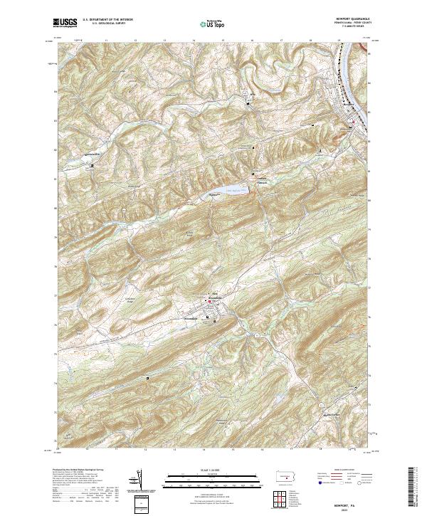 Newport topographic map thumbnail