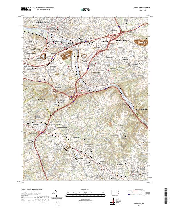 Norristown topographic map thumbnail