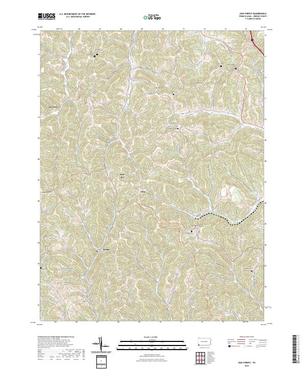 Oak Forest topographic map thumbnail