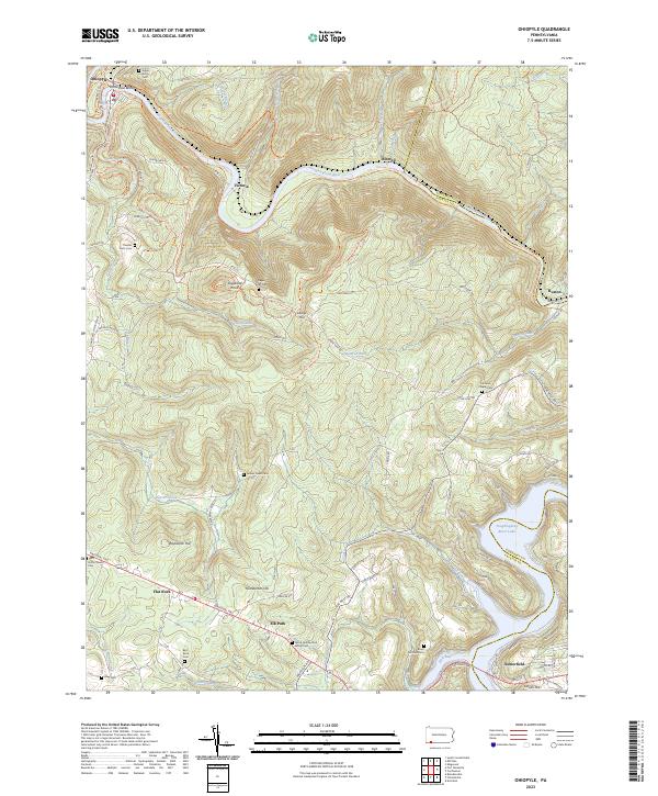 Ohiopyle topographic map thumbnail