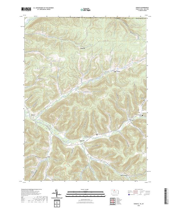 Oswayo topographic map thumbnail