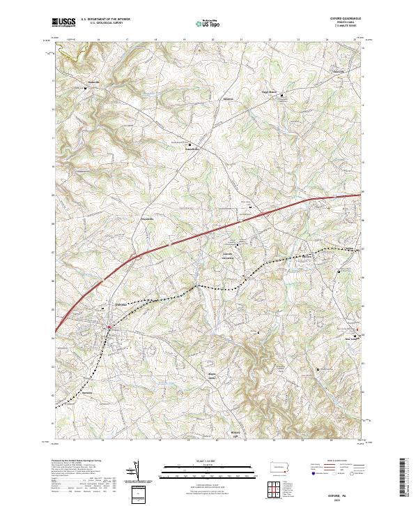 Oxford topographic map thumbnail