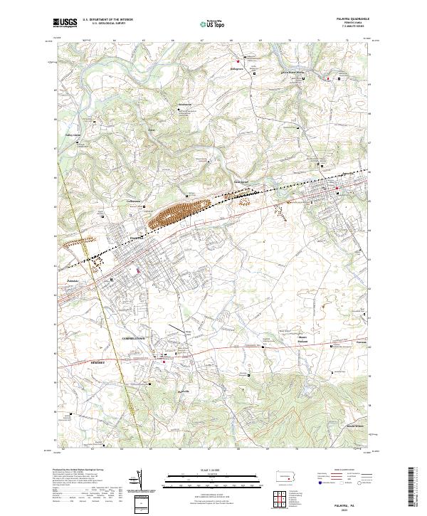 Palmyra topographic map thumbnail