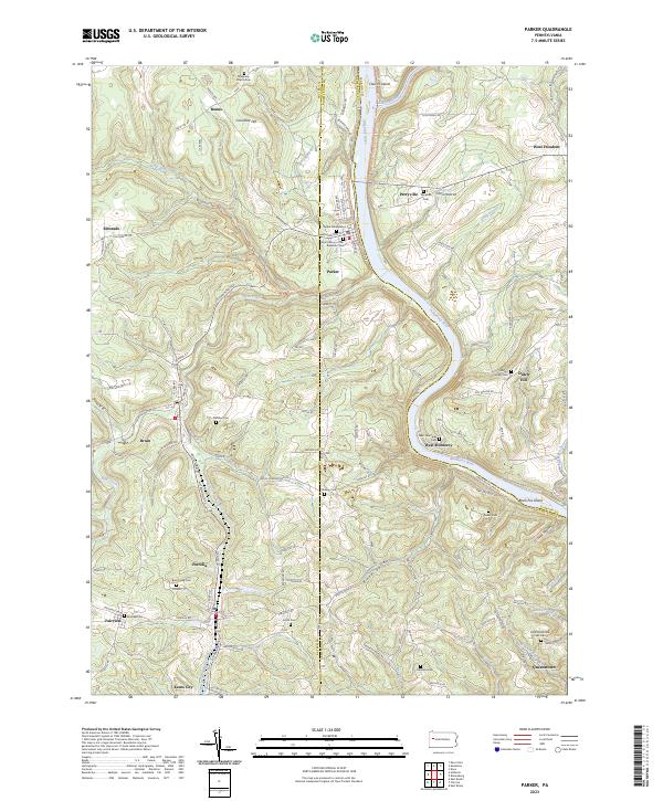 Parker topographic map thumbnail