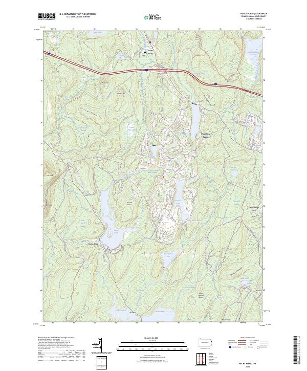 Pecks Pond topographic map thumbnail