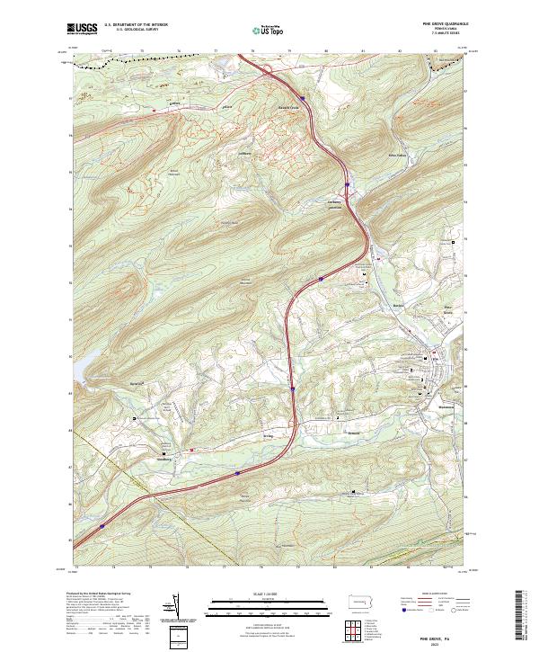 Pine Grove topographic map thumbnail