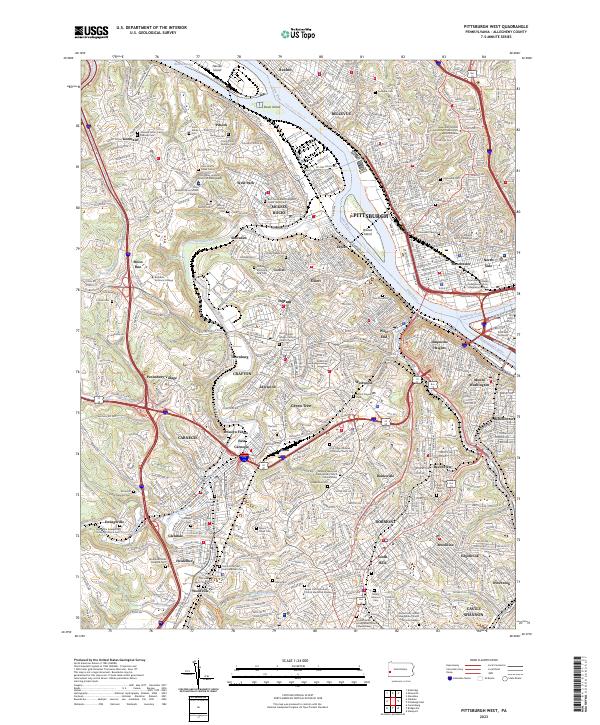 Pittsburgh West topographic map thumbnail