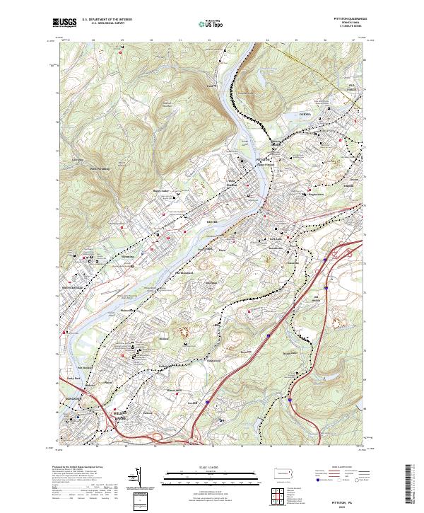 Pittston topographic map thumbnail
