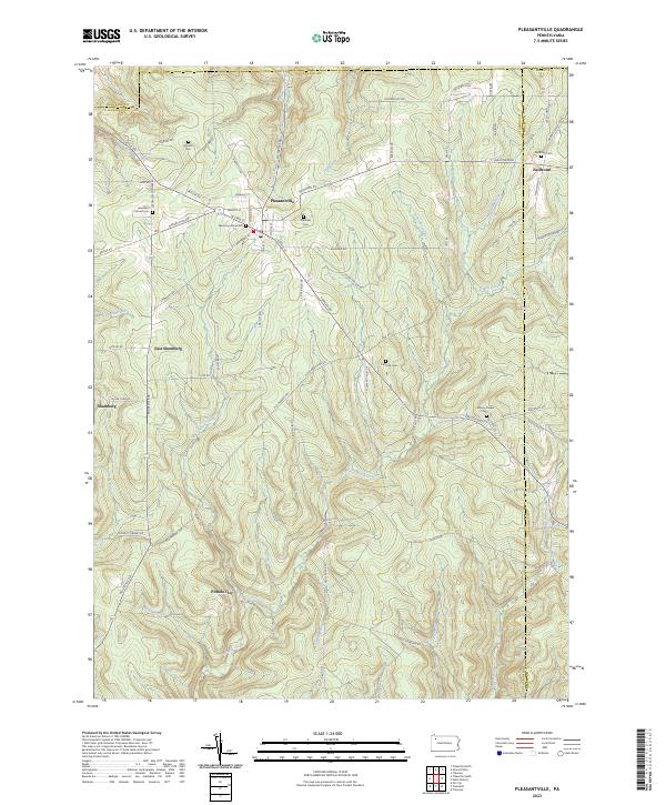 Pleasantville topographic map thumbnail