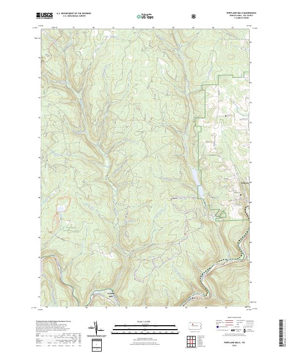 Portland Mills topographic map thumbnail