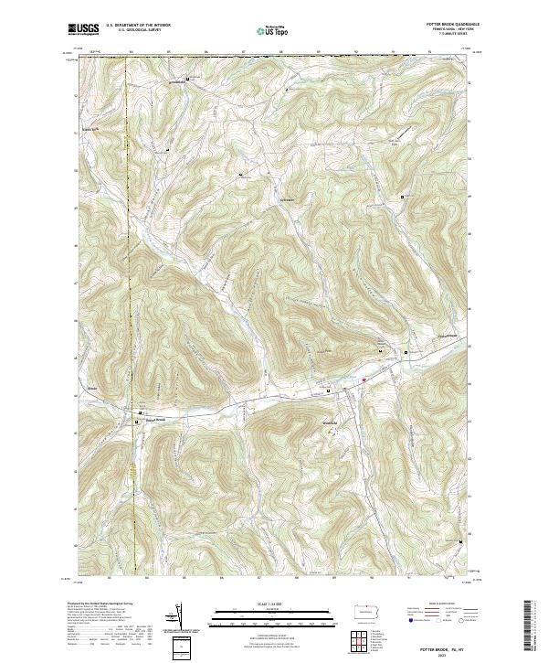 Potter Brook topographic map thumbnail