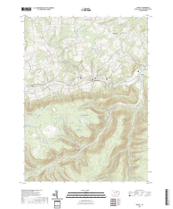 Powell topographic map thumbnail