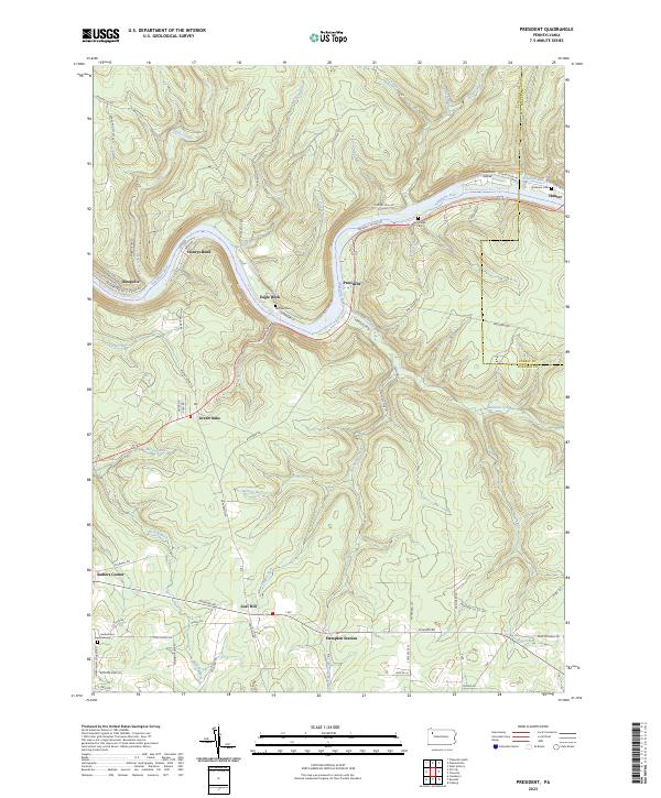 President topographic map thumbnail